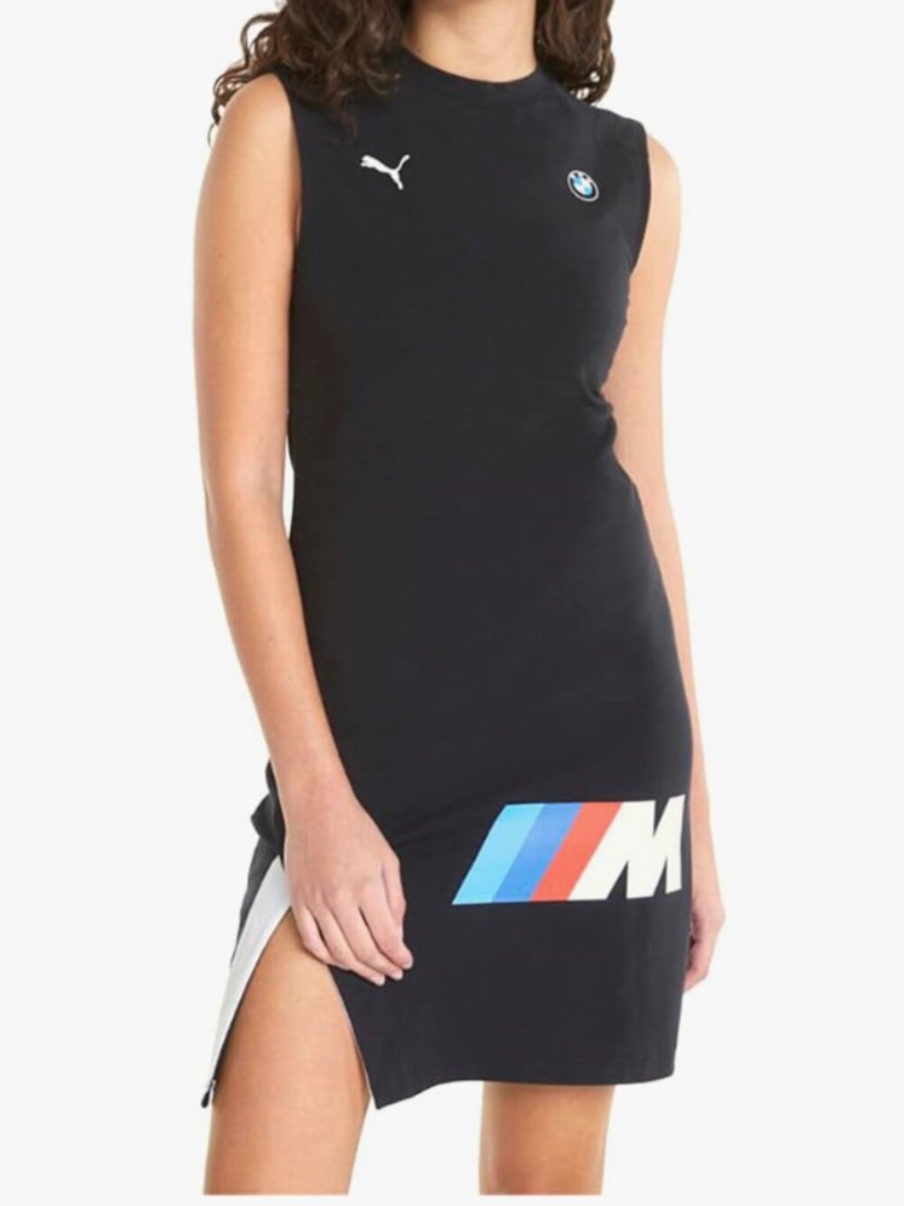 PUMA x BMW M Motorsport Statement Sleeveless Mini Dress, Black - Womens Medium